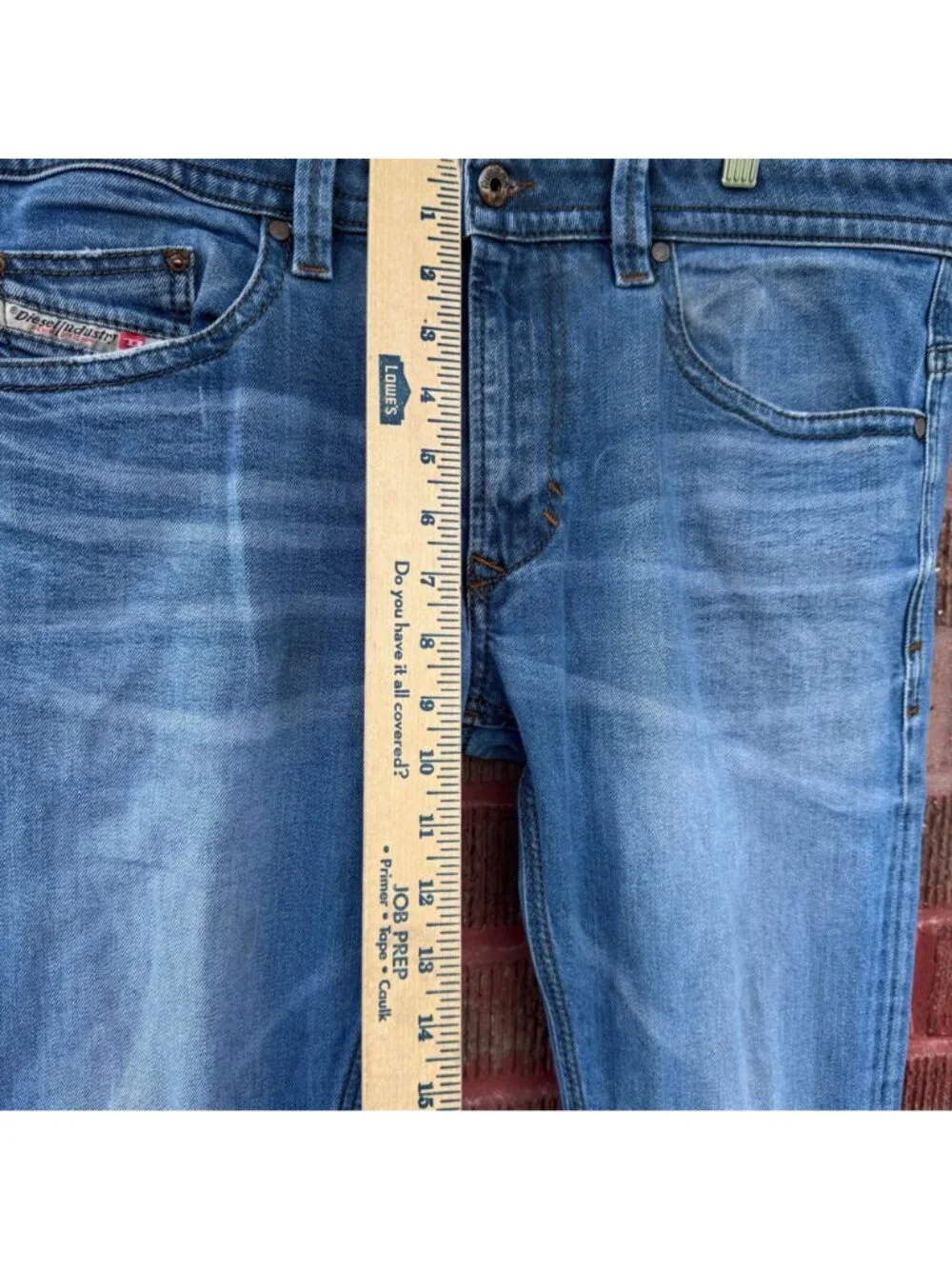 Diesel Thavar 0849Z Slim Skinny Stretch Jeans Mens Size 32x32 Blue Denim